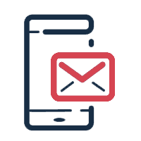 Icon to display mobile and mail